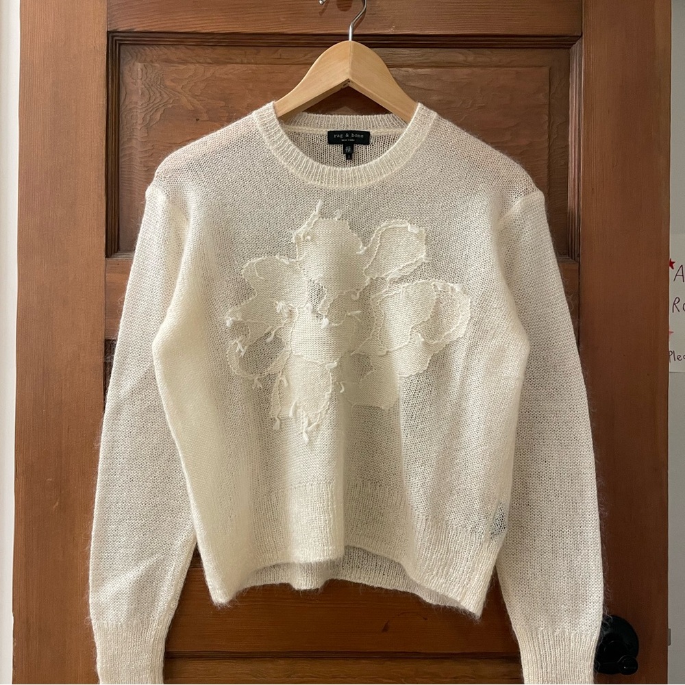 Rag & Bone Milton Crew Ivory Sweater XS